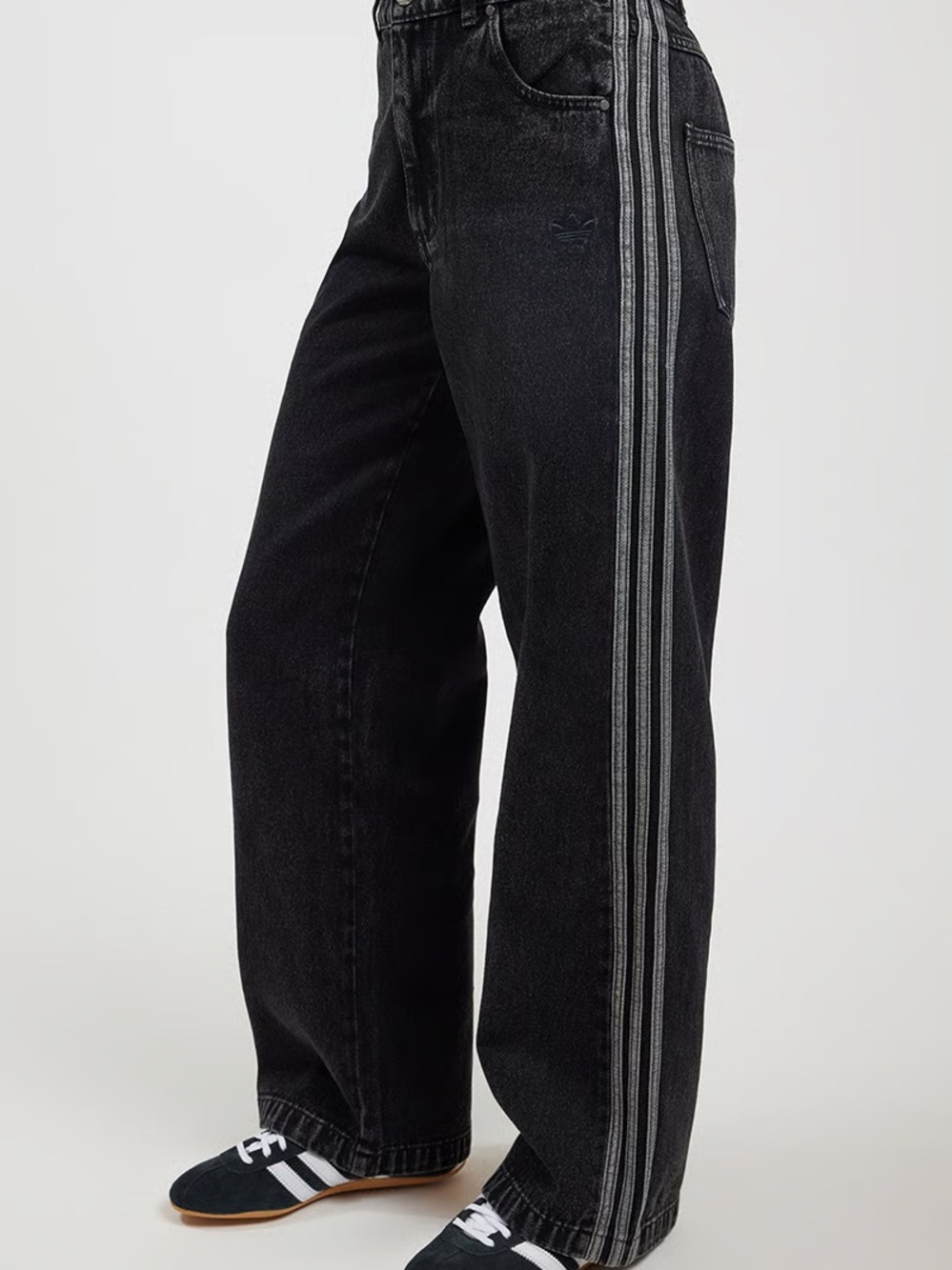 Adidas denim jean three stripe